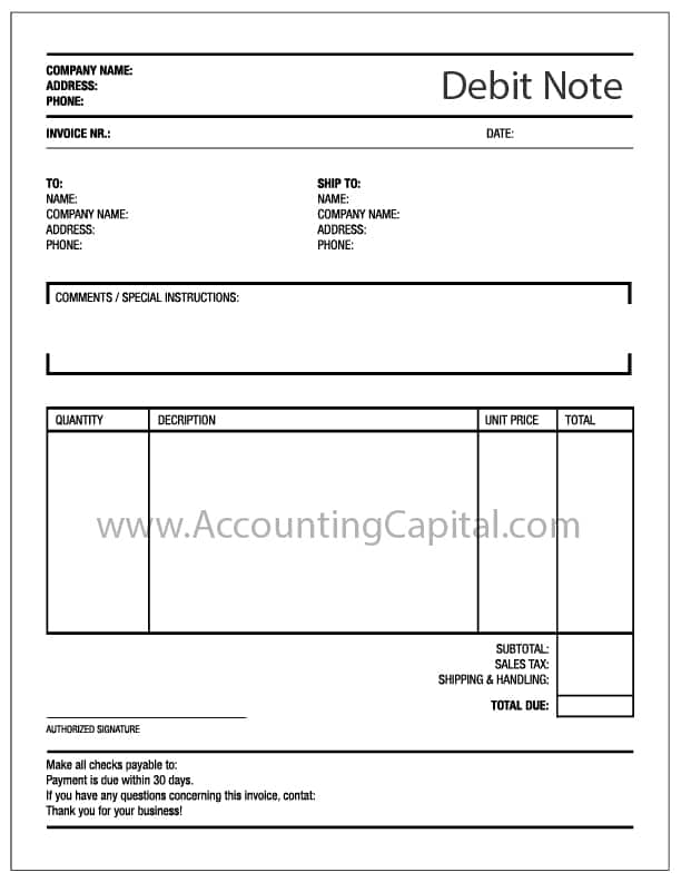 What is a Debit Note? - AccountingCapital