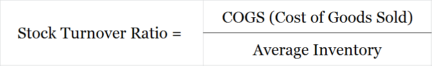 Stock Turnover Ratio Formula