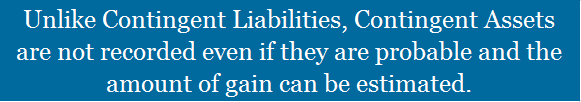 Main difference between Contingent Assets and Contingent Liabilities