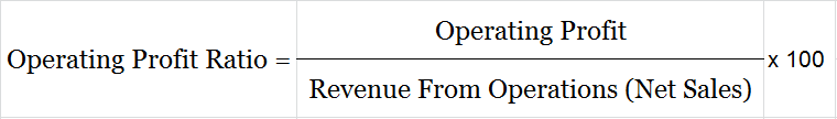 Formula for Operating Profit Ratio