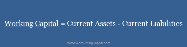 Formula to calculate working capital