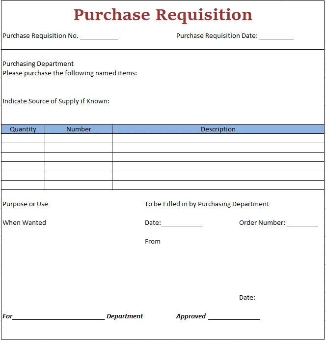 Difference between purchase requisition and purchase order?