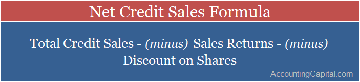 Net Credit Sales Formula