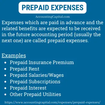 Prepaid Expenses Summary