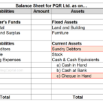Balance sheet - effect of cheque received from debtor 1