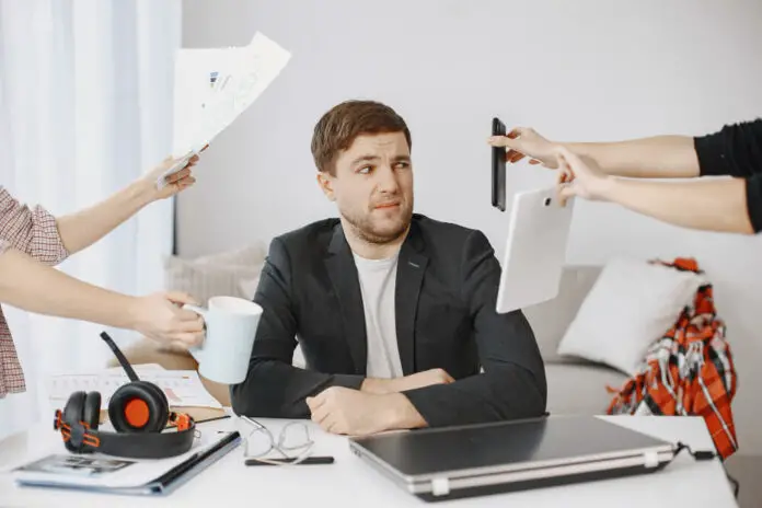 man sitting in living room