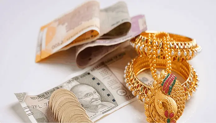 Indian currency gold and coins (1) Indian currency gold and coins